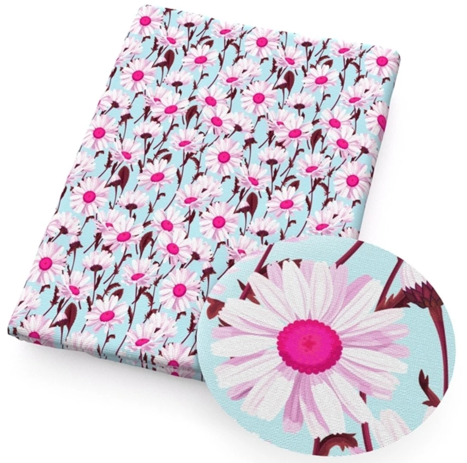 SÁBANA IMITACIÓN CUERO FLORES MARGARITAS 8" X 12" 1193497 floral TEXTURA ORDINARIA Foto 1 de 1