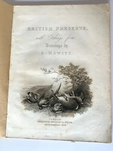 British Preserve 36 Etchings S.HOWITT ca.1824 Game Sporting Nature Prints - Picture 1 of 12