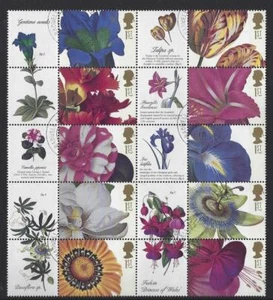 GROSSBRITANNIEN 2003 BLUMENGEMÄLDE 10ER SET IN LITHO FEIN GEBRAUCHT - Bild 1 von 1