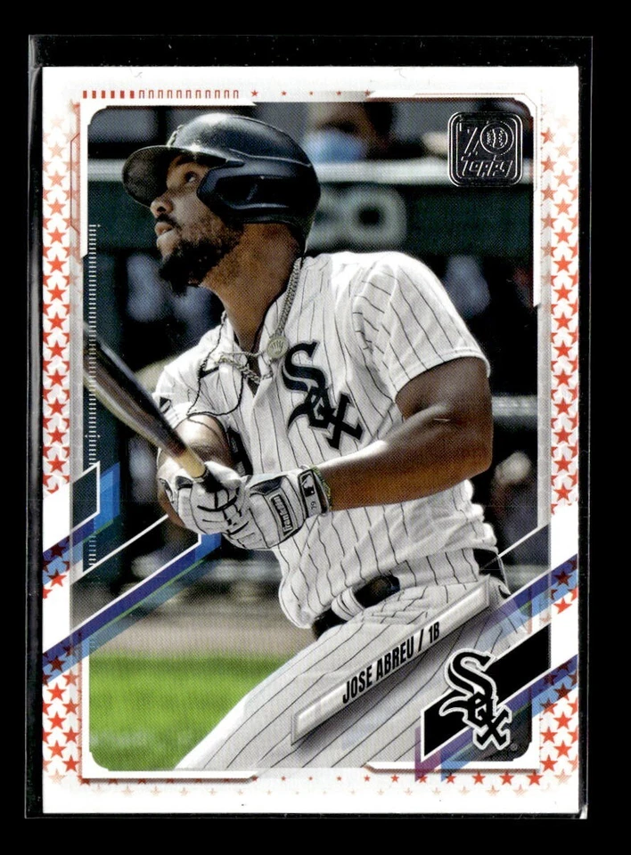 2021 Topps Orange Star Jose Abreu White Sox #331 Print Run of 99 - Image 1 of 2