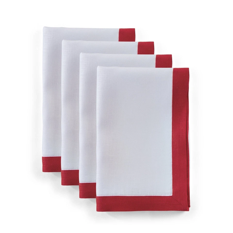 Linen Dinner Napkins Set of 4 for Fall and Christmas, Solid, 20 x 20 In, Classic - Image 1 of 1