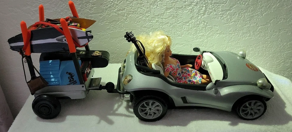 Conjunto de buggy e reboque vintage pintura personalizada para surfar, além de acessórios - Imagem 1 de 4