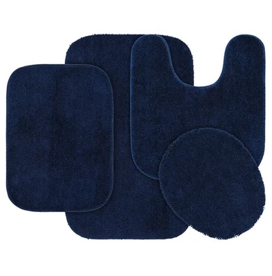 Garland Rug Traditional 4 Piece Nylon Washable Bathroom Set Navy Foto 1 de 4