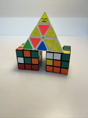 Vintage Rubik's Cube & Pyraminx Puzzle Games - Image 1 of 4