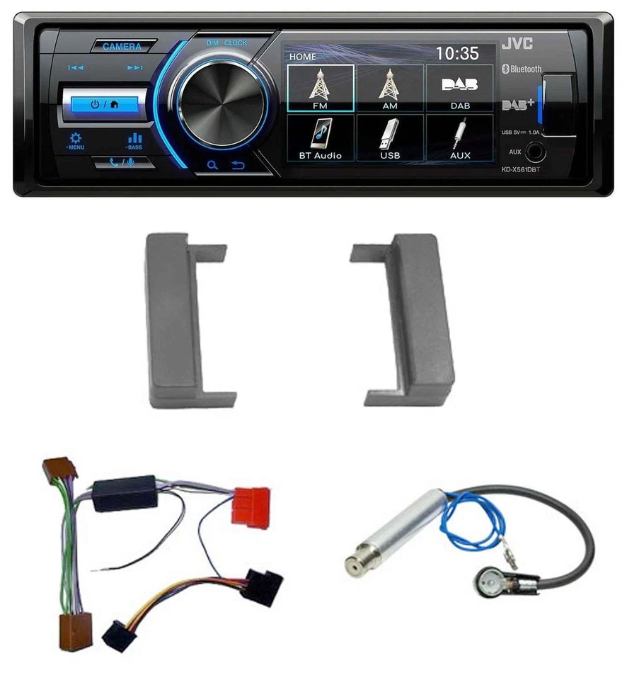 JVC Bluetooth MP3 USB DAB Autoradio für Audi A2 A3 8L A4 B5 TT 99-06 Aktivsystem - Bild 1 von 4