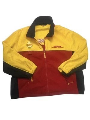 Chaqueta polar DHL Express cremallera completa roja amarilla talla XXL Foto 1 de 4