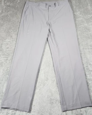 Hart Schaffner Marx Pants Mens 36x30 Gray Dress Slacks Polyester Flat Front - Image 1 of 4