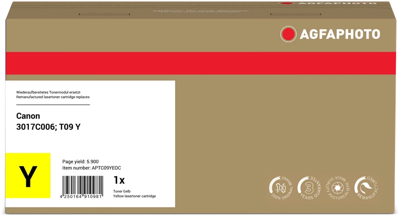 ORIGINAL Agfa Photo toner giallo APTC09YEOC ~5900 Seiten - Immagine 1 di 1