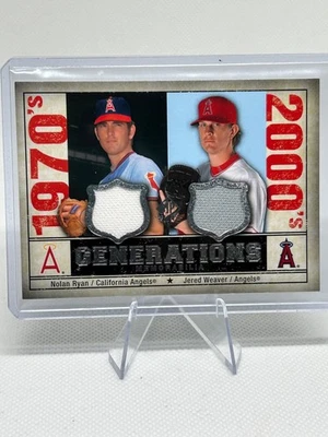 Upper Deck SP Nolan Ryan Weaver Generations 2008 parche doble usado en juegos #GEN-RW 2C Foto 1 de 2