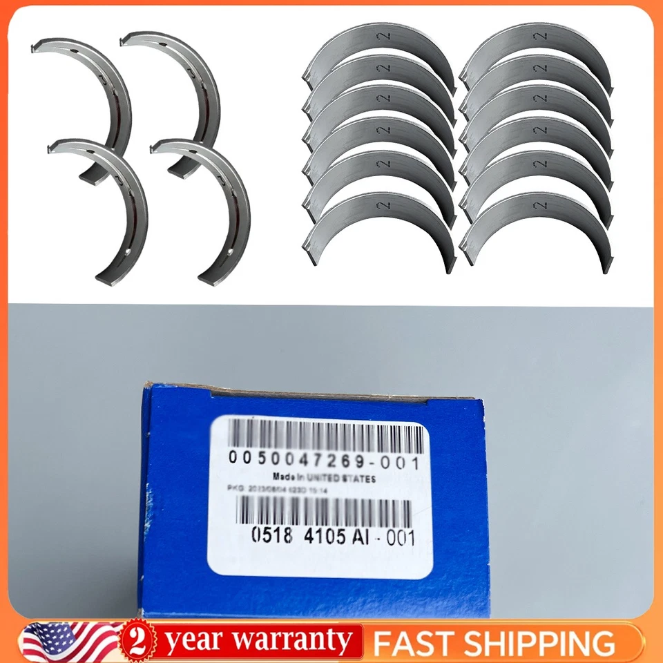  Main & Rod Bearings Set 5184112AF 5184105AI for 2011-2024 Jeep Chrysler Ram 3.6 - Imagem 1 de 4