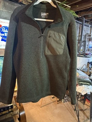 Kuiu Men's Base Camp Pullover Sweater Olive, Size Large - Image 1 of 4