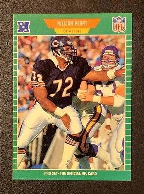 Juego profesional de fútbol americano 1989 - William Perry #47 tarjeta de error impresión corta - Chicago Bears Foto 1 de 3
