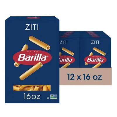 Paquete de 12 sémola de trigo duro kosher sin OGM pasta Ziti 16 oz Foto 1 de 4