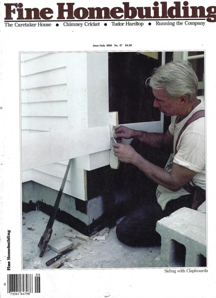 Fine Homebuilding Magazine~ June/July 1988 Siding with Clapboards Tudor Hardtop - Image 1 of 1
