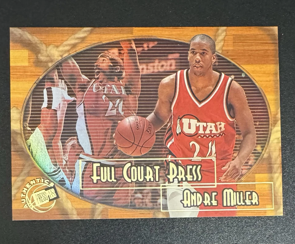 Andre Miller 1999-00 Press Pass Authentics ROOKIE Full Court Press #8 - Utah  - Image 1 of 2