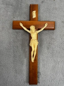 Wood Cross Crucifix 12" Wall Mount Glow in Dark Free Shipping - Bild 1 von 4