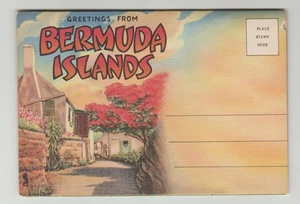 Bermuda Islands, Linen Souvenir Folder/Multi Views - Picture 1 of 1