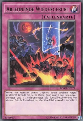 YuGiOh Ablehnende Wiedergeburt BOSH-DE071 Rare NM 1st - Bild 1 von 2