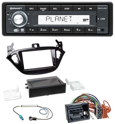 Continental MP3 AUX USB DAB 1DIN Autoradio für Opel Adam ab 13 Corsa E ab 15 Abl - Bild 1 von 4