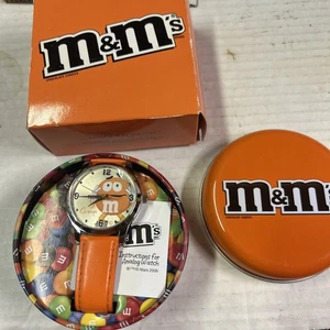 2008 M&M's Orange Watch - With Case & Wrist Band * original box new - Picture 1 of 6
