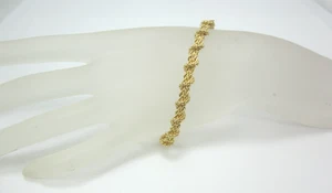 STUNNING LADIES  14K YELLOW GOLD (8") FANCY LINK STYLE BRACELET      6.0G - Picture 1 of 6