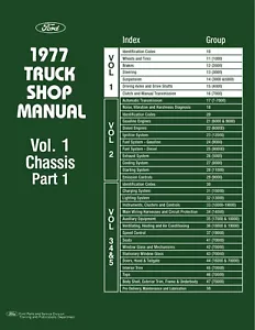 Ford Truck 1977 manual de tienda - 5 volúmenes - Imagen 1 de 12