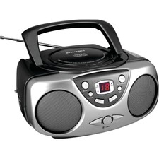 Sylvania Portable Cd Boom Boxes With Am/fm Radio (black) Srcd243Mbk
