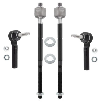 New Set(4) Front Inner & Outer Tie Rod End for 2007-2014 Jeep Compass & Patriot - Imagem 1 de 4