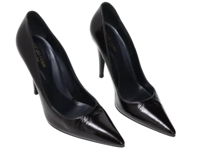 Sergio Rossi Zapatos Mujer (Eu) 39 Tacón Alto Cuero Brillante Buscar Puntiagudo - Imagen 1 de 4