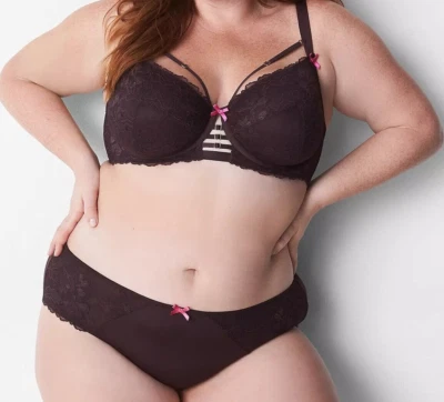 Lane Bryant CACIQUE Curvy Balconette Bra Lace CHOCOLATE PLUM 38D 40C 42B 36DD NW - Image 1 of 4