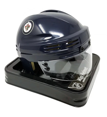 WINNIPEG JETS NHL LICENSED NAVY MINI HELMET Cover