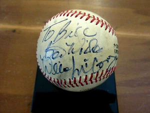 WILLIE MCCOVEY BEST WISHES GIANTS PADRES HOF SIGNED AUTO FEENEY BASEBALL JSA   - Picture 1 of 3