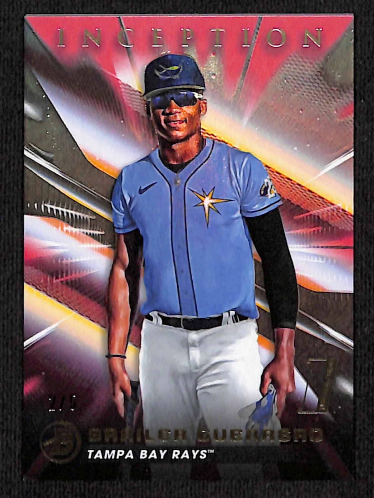 2023 Bowman Inception BRAILER GUERRERO 2/5 RED FOIL Tampa Bay Rays