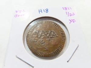 H18 Netherlands East Indies Java 1811 1/2 Stuiver XF - Picture 1 of 2