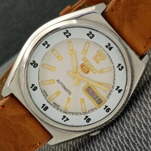 RELOJ VINTAGE SEIKO 5 AUTOMÁTICO 7009A JAPÓN PARA HOMBRES ESFERA COLOR BLANCO a1159-U - Imagen 1 de 10