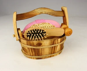 Geschenkset Sauna Set Saunazubehör Massageset Schwamm Bürste Massage 4 teilig - Bild 1 von 2