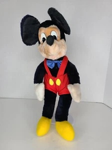 Applause Mickey Mouse Plush Red Jumper Blue Bow Tie Black Disney Vintage 17" - Picture 1 of 12