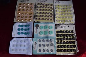 186 pcs LOT OLD CZECH RARE VINTAGE GLASS BUTTONS 1930´s ART-DECO - Picture 1 of 2