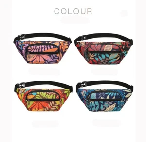 Bolso Bandolera Estampado Bosque Multi Bolsillo Cintura Viaje Deporte Festival - Imagen 1 de 13