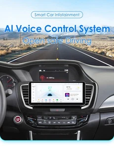 10.33" Car GPS Radio Apple CarPlay Android 12 4+32GB for Honda Accord 2013-2017 - Picture 1 of 24