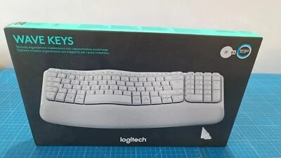 Logitech Wave Keys kabellose ergonomische Tastatur Weiß (Italienisch)_0.7_6 - Bild 1 von 4