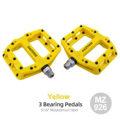 Bicycle Pedals 3 Bearings Ultralight Anti-slip BMX Road MTB Bike Pedal Wide - Image 1 of 4