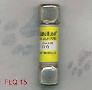 LITTELFUSE FLQ15 FUSIBILE RITARDO FLQ 15 500 VOLT 15 AMP - Foto 1 di 2