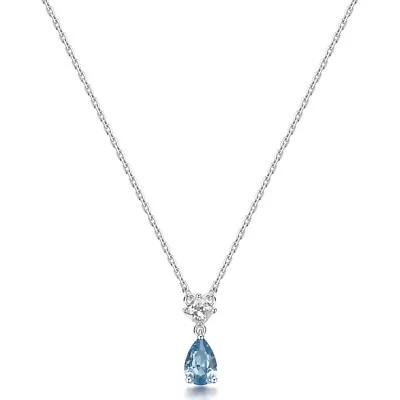 brosway fancy collana argento925 con pendente azzurro fcl109 - Immagine 1 di 2