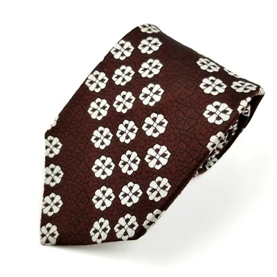 Мужской галстук Superba 100% Dacron полиэстер короткий вырез коричневый белый черный б/у в отличном состоянии - Изображение 1 из 4