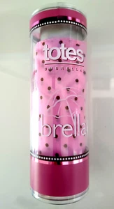 NEU Totes Tiny Signature 'Brella Ballerina pink mit schwarzen Tupfen - Bild 1 von 5