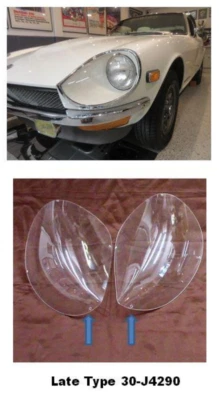 Late Hole OEM Type Headlight Cover "Lens Set" Only for Datsun 240Z  260Z 280Z - Image 1 of 4