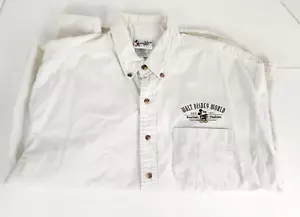 Men's Walt Disney World Large White Cotton Button Down "American Tradition" - Picture 1 of 7