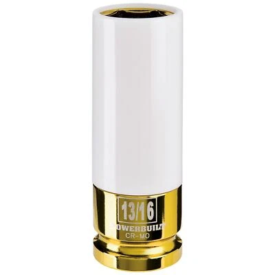 Unidad Powerbuilt de 1/2 pulgada x 13/16 pulgadas pared delgada color tuerca enchufe - 941043 Foto 1 de 4