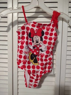 Disney Junior Niñas Traje de Baño de una Pieza Talla 3T Rojo/Blanco Minnie Mouse Foto 1 de 3